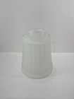 Ribbed Frosted White Milk Glass Light Lamp Shades Sconce Chandelier Fixture 