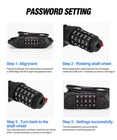Bicycle Lock 5 Digit Combination 4feet Cable Anti Theft Cable Lock Electric Bike