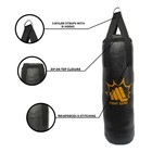 Heavy Duty Leather Kid 2 5ft Punching Bag filled Boxing Mma Fitness Training Bag