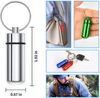 5   10pcs Outdoor Pill Box Keychain Medicine Case Bottle Drug  Holder  Container