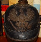 Wwi M1895 German Prussian Pickelhaube Spiked Helmet Leather