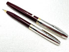 Nice C1970 Sheaffer Imperial Lifetime 1500 Burgundy Fountain Pen Pencil Set 14k