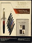 Parker Frontier Fountain Pen Red - Black  Marble Medium  In Box Made In Usa