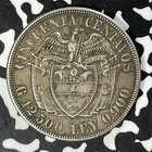 1921 Colombia 50 Centavos Lot t4874 Silver  Nice 