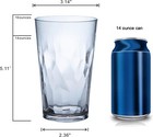 Unbreakable Plastic Drinking Glasses Set 6 Shatterproof Drinking Cups 20 16 Oz