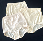 New Vtg  90s Satiny Panties Hanes Her Way 3 Lot Sz L Nylon Spandex Rn63944 Nos
