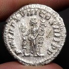 Caracalla Denarius 215ad Ancient Roman Empire Silver Coin Fides Militum Ch Vf
