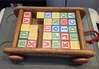 Playskool Colorol Wagon -  Wooden Alphabet Blocks   Pull Wagon Toy