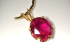 Antique 19thc 2  ct Ruby 14kt Gold Pendant  Medieval Magical Medicine Anti-poison