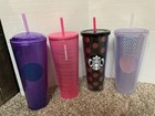 Lot Of 11 Starbucks Tumbler Cups   Straws - Free Shipping  