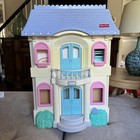 Vintage 1997 Fisher Price Loving Family Grand Doll House 4618 Blue Roof