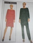 Mccall s Lida Baday Pattern 9122 Dress Slant Tunic Top Pants 10-14 Uncut