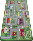 Huahoo City Street Map Kids  Rug With Roads Kids Rug Play Mat With School Hospit