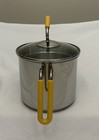 Kuhn Rikon Stainless Steel 4th Burner Pot 7 Cup Steamer W yellow Handle Euc
