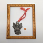 Cynthia Webb Pewter Angel Ornament    be Joyful - Share Joy    Angelic Christmas