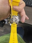 Invicta Men s Sea Hunter Quartz Diver Chronograph Date Blue Dial Yellow Strap