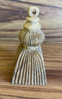 Vtg Carved Solid Wood Curtain Tassels Pull Tieback Finial Drapery 4  Unfinished