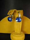 Mariana Jewelry Earrings Swarovski Crystals Blue Rhodium Pl Gift Designer