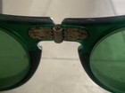 Vintage 1940s Willson Green Industrial Folding Safety  Riding Glasses Steampunk 