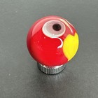 Contemporary Handmade Art Glass Marble 1  Red Bird Owl Mib Signed By Artist 