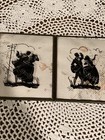Vintage Silhouette Pictures  Convex Glass   Victorian Couple  Weather Vain
