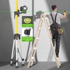 12 Ft  3 7m Professional Laser Level Pole With Tripod And 1 4-inch By 20-inch   