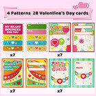 28pcs Valentines Stretchy Stress Balls With Cards Kids Party Favors Set Pack Box