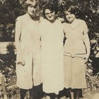 Vintage Snapshot Photo Three Women Young Flappers 1920s