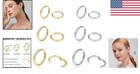 5-10 Pairs Of Hypoallergenic Gold   Silver Hoop Earrings Set For Elegant Looks