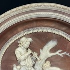 Vintage Genuine Incolay Stone Wall Plaque Hanging Decor Handmade Art 13  X 13 