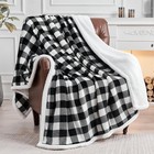 Super Soft Reversible Sherpa Fleece Blanket Cozy Plush Bedding Winter Decor New