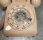 Vintage Itt Rotary Dial Tan Beige Desk Phone Telephone Untested