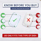 Replacement Lid Fits Pyrex 9x13 Casserole Tab Handle For 233-pc Navy 2 Pack