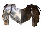 Medieval Spaulders And Gorget Armor Set     Viking Crusader Shoulder Protection