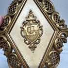 Vintage Mcm Syroco Plaques Gold Ornate Diamond Shape Lot Of 3