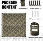  Waterproof Camping Tarp  Lightweight Hammock Rain Fly  Uv Camo 10x10