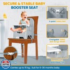 Orzbow Foldable Booster Seat With Tray  Portable High Chair For Travel Toddle