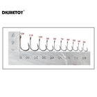 500pcs Fishing Hooks Assortment Kit 10 Sizes Sharp High Carbon Hooks With Box