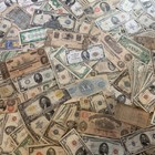     Old Mixed Currency Estate Bulk Lot Gold silver Certificate Red Blue Seals    