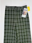 Nos Vintage 70s Womens 14 Large Windowpane Plaid High Rise Wide Leg Pants Grunge