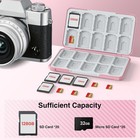 Memory Card Case For 20 Sd And 20 Micro Sd Cards Abs Plastic Storage Holder