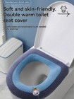 Toilet Seat Cover Soft Cute Warmer With Handle Lid Washable Cushion Mat Bathroom