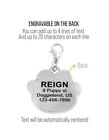 Custom Paw Print Crystals Tag Puppy Dog Engraved Bling Cute Pet Id Sparkling Cat