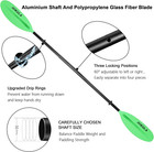 Kayak Paddle 4 Pieces Aluminum Shaft And Pp Blade Floating 86 6in 220cm  90 5inc