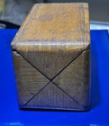 Antique Singer Sewing Machine 1889 Oak Puzzle Box Filled With Attachments