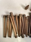 Wood Spools Bobbins Wooden Industrial 3 -8 75  Vintage Quills Mix Lot-30 