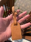 Authentic Louis Vuitton Leather Luggage Tag   