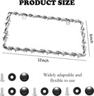 2pcs Barbed Wire Design License Plate Frame  Chain Plate Frame Supplies Comes Wi