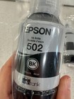 Lot Of 2 Epson 502 Black Ecotank Inks Genuine Oem Sealed For Inkjet Nos Exp 4 26