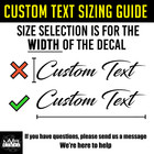 Cursive Custom Text Vinyl Decal Sticker   Personalized Fancy Script Lettering